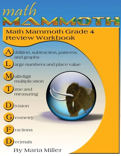 Math Mammoth Grade 4 Review Workbook - Paperback
