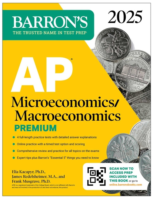 AP Microeconomics/Macroeconomics Premium, 2025: Prep Book with 4 Practice Tests + Comprehensive Review + Online Practice - Paperback