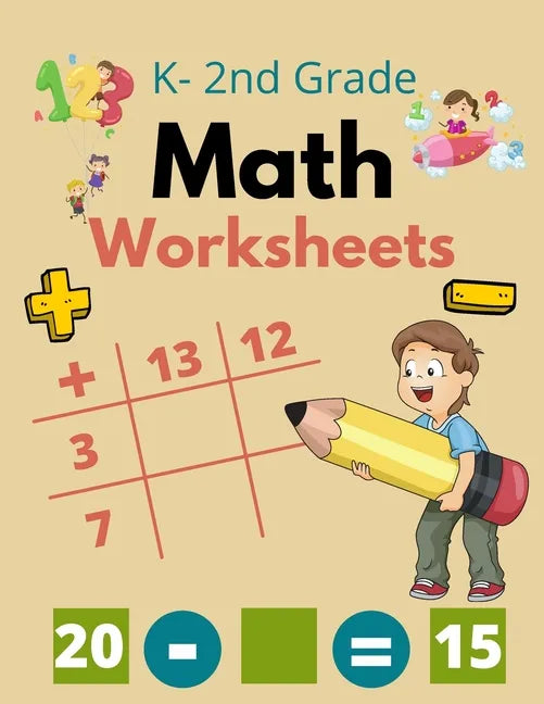 2nd Grade Math Worksheets: 2nd Grade Math Workbooks For Kids, Digits 0-20, Addition And Subtraction Workbook, Math Worksheets 2nd Grade And K - Paperback