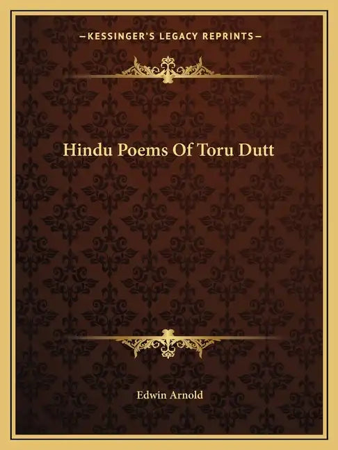 Hindu Poems of Toru Dutt - Paperback
