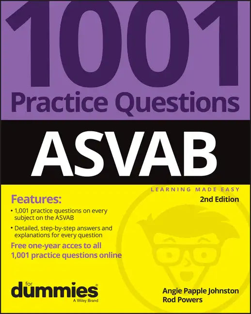 Asvab: 1001 Practice Questions for Dummies (+ Online Practice) - Paperback