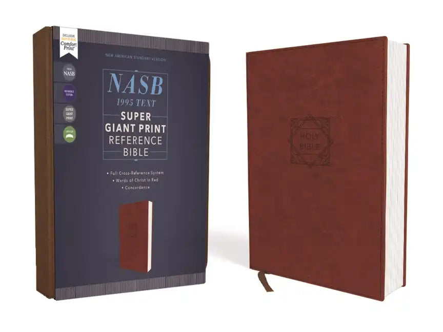 Nasb, Super Giant Print Reference Bible, Leathersoft, Brown, Red Letter Edition, 1995 Text, Comfort Print - Imitation Leather