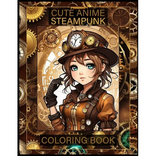 Cute Anime Steampunk Coloring Book - Paperback