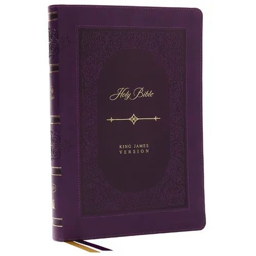 KJV Holy Bible: Giant Print Thinline Bible, Purple Leathersoft, Red Letter, Comfort Print: King James Version (Vintage Series) - Imitation Leather
