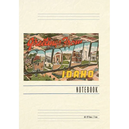 Vintage Lined Notebook Greetings from Caldwell