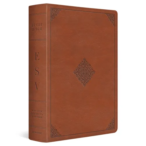 ESV Study Bible (Trutone, English Saddle, Ornament Design) - Imitation Leather