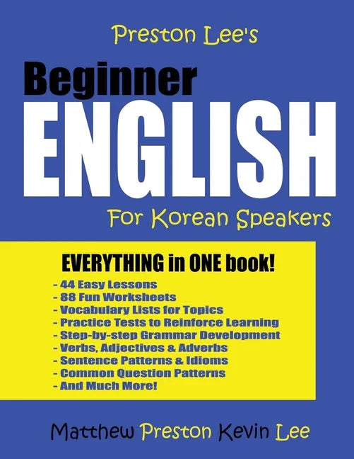 Preston Lee's Beginner English For Korean Speakers - Paperback