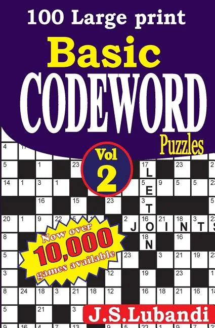 100 Large Print Basic Codeword Puzzles 2 - Paperback