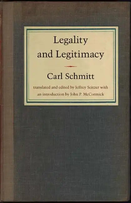 Legality and Legitimacy - Paperback