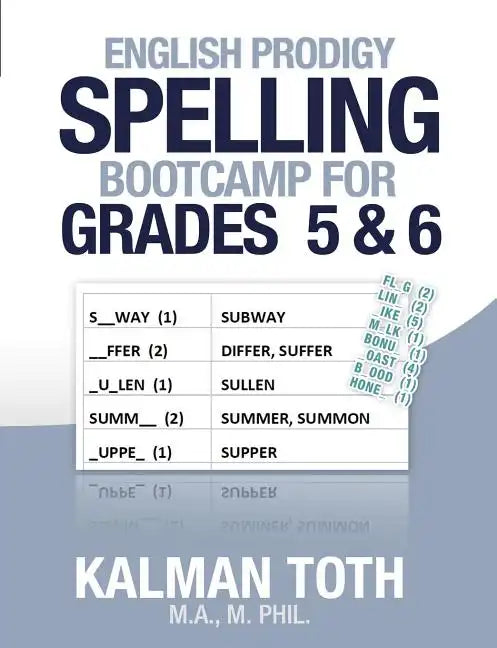 English Prodigy Spelling Bootcamp For Grades 5 & 6 - Paperback