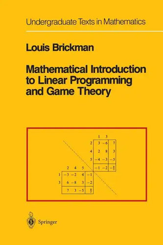 Mathematical Introduction to Linear Programming and Game Theory - Paperback