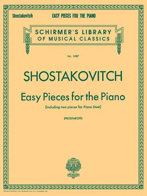 Easy Pieces for the Piano (Including 2 Pieces for Piano Duet): Schirmer Library of Classics Volume 1887 Piano Solo - Paperback
