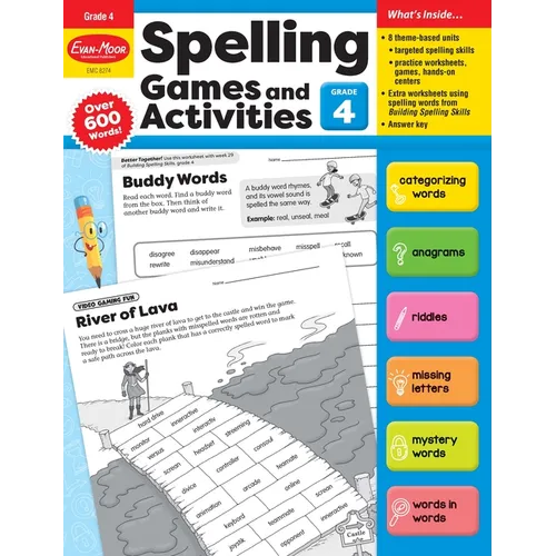 Spelling Games and Activities, Grade 4 Teacher Resource - Paperback