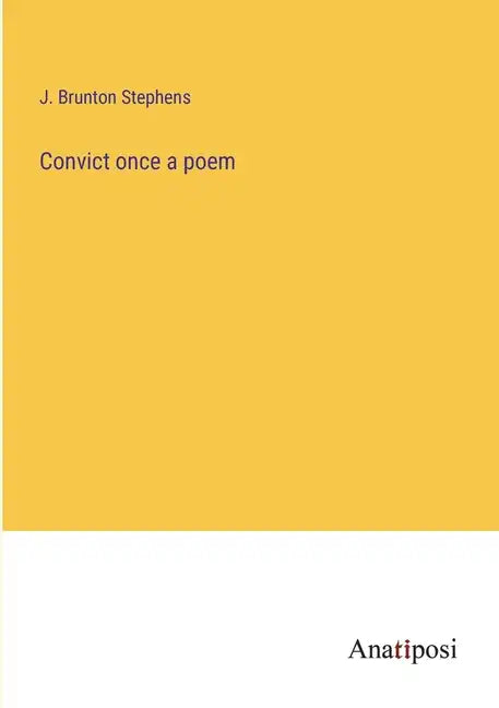 Convict once a poem - Paperback