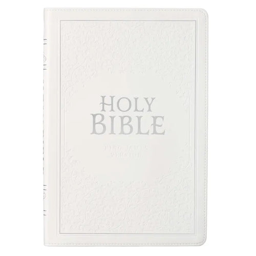 KJV Thinline White Wedding Bible - Leather