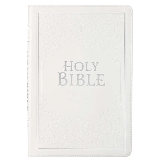 KJV Thinline White Wedding Bible - Leather