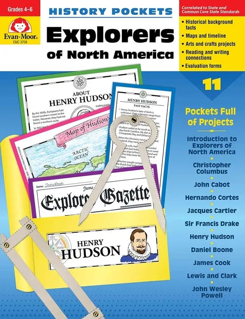 History Pockets: Explorers of North America, Grade 4 - 6 Teacher Resource - Paperback