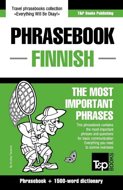 English-Finnish phrasebook and 1500-word dictionary - Paperback