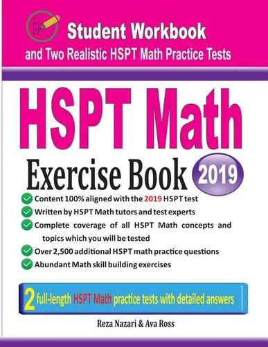 HSPT Math Exercise Book: Student Workbook and Two Realistic HSPT Math Tests - Paperback