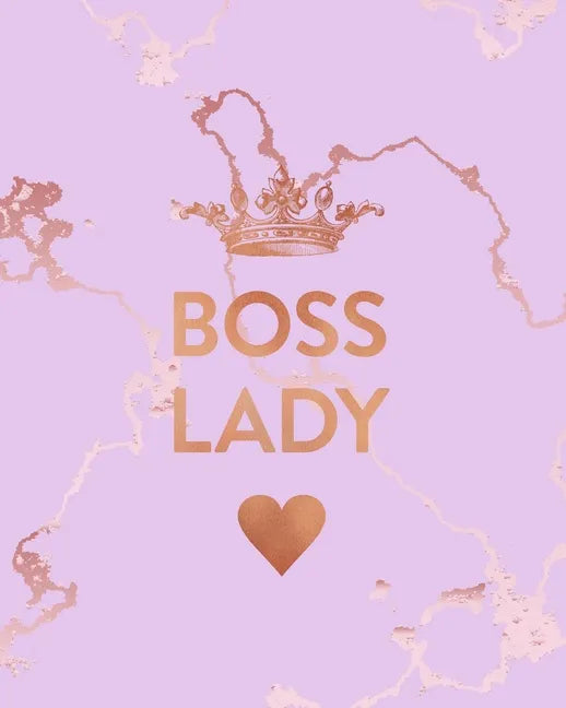 Boss Lady: Inspirational Quote Notebook, Beautiful Pink Marble and Rose Gold - 8 x 10, 120 College Ruled Pages - Paperback