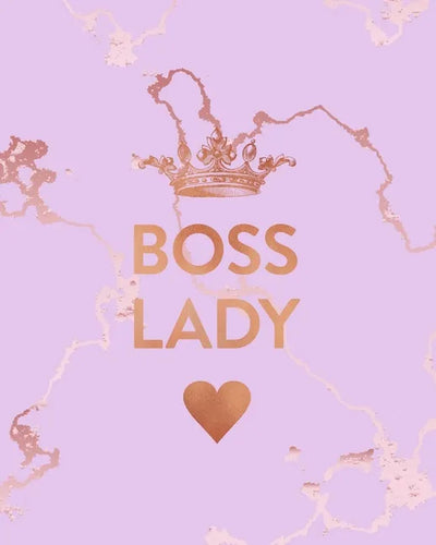 Boss Lady: Inspirational Quote Notebook, Beautiful Pink Marble and Rose Gold - 8 x 10, 120 College Ruled Pages - Paperback