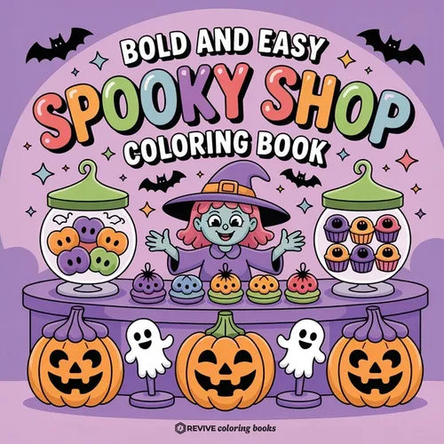 Bold & Easy Spooky Shop Coloring Book: Fun and Festive Halloween Stress Relief Coloring - Paperback