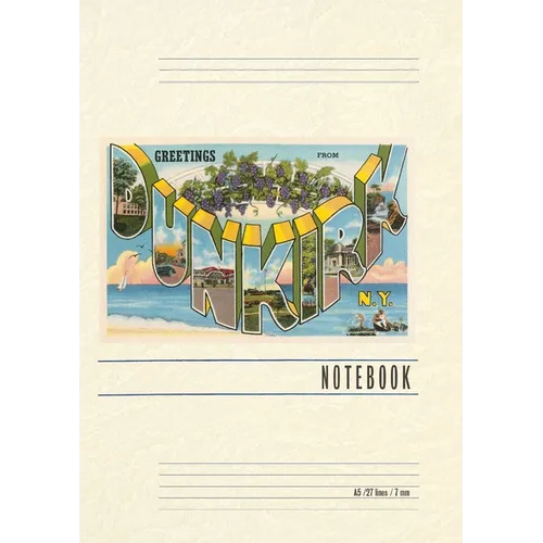 Vintage Lined Notebook Greetings from Dunkirk, New York - Paperback