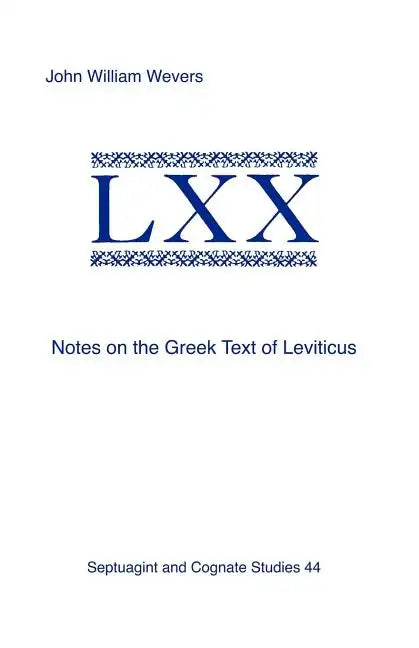 Notes on the Greek Text of Leviticus - Paperback