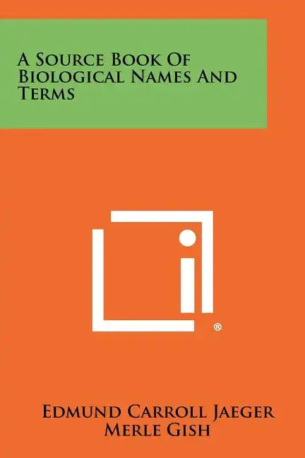 A Source Book Of Biological Names And Terms - Paperback