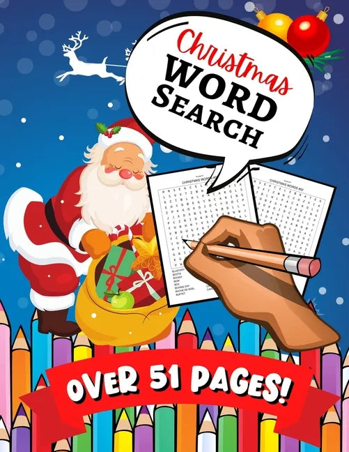 Christmas Word Search: A Fun Learning Activity Game Book For Kids & Toddlers - Paperback