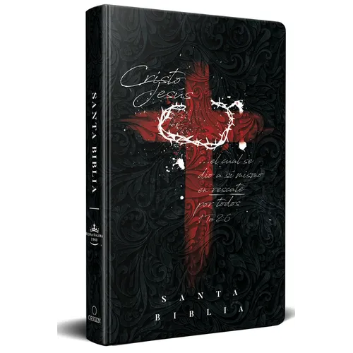 Biblia Rvr 1960 Letra Grande Tama Manual, Tapa Dura Cruz Con Corona / Spanish Bible Rvr 1960 Handy Size Large Print Hardcover Cross and Crown - Hardcover