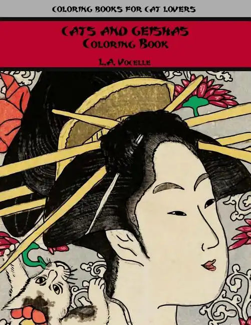 Cats and Geishas Coloring Book - Paperback