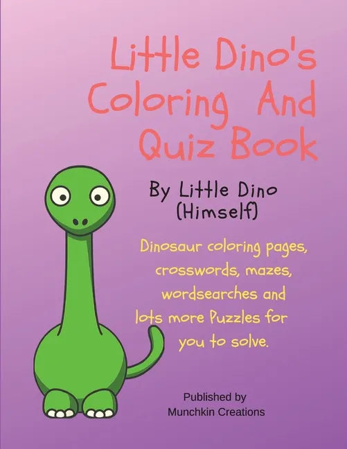Little Dino's Coloring And Quiz Book - Paperback