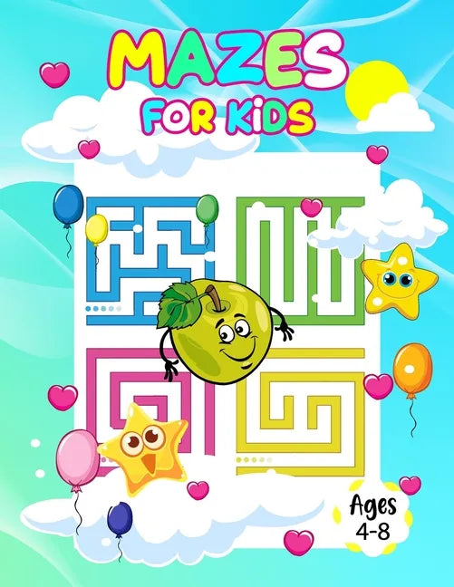 Mazes for kids ages 4-8: Awesome Mazes and Puzzles Activity Book for Kids: Mazes, Word Search, Connect the Dots, Coloring, Picture Puzzles, and More! - Paperback