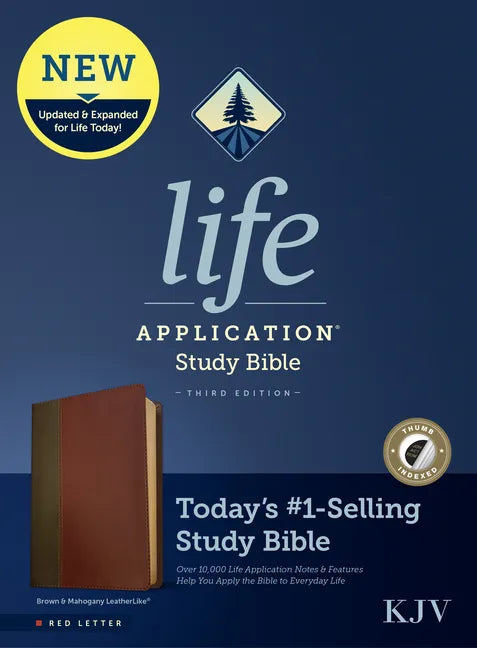KJV Life Application Study Bible, Third Edition (Leatherlike, Brown/Mahogany, Indexed, Red Letter) - Imitation Leather