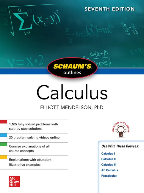 Schaum's Outline of Calculus, Seventh Edition - Paperback