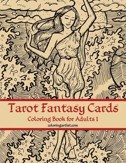 Tarot Fantasy Cards Coloring Book for Adults 1 - Paperback