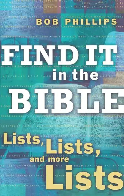 Find It in the Bible: Lists, Lists, and More Lists - Paperback