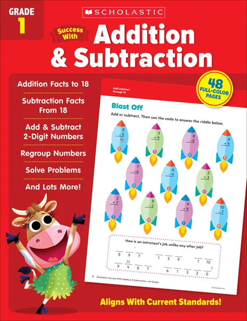 Scholastic Success with Addition & Subtraction Grade 1 Workbook - Paperback