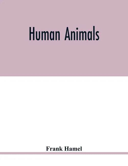 Human animals - Paperback
