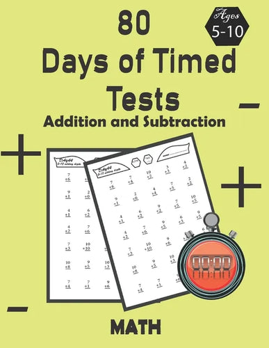 Addition and subtraction Timed Test: Digits 0-20, Age (5-10), Practice probléme mathématique - Paperback