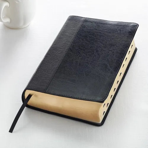 KJV Giant Print Lux-Leather 2-Tone Black - Imitation Leather