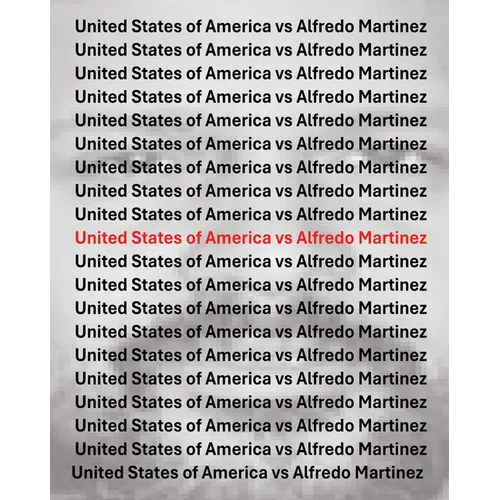 The United States Vs Alfredo Martinez - Hardcover