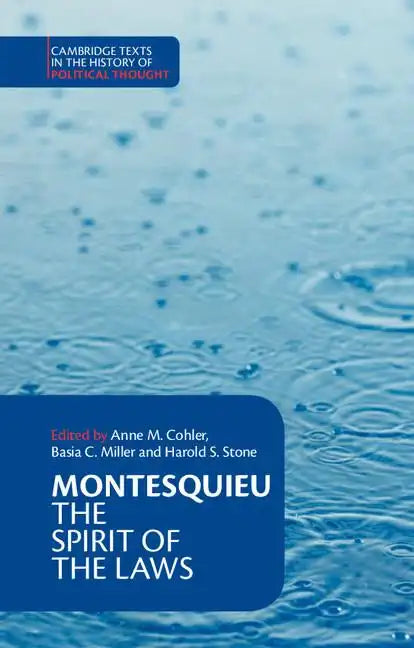 Montesquieu: The Spirit of the Laws - Paperback