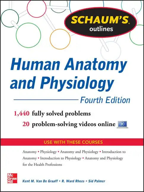 Schaum's Outline of Human Anatomy and Physiology: 1,440 Solved Problems + 20 Videos - Paperback
