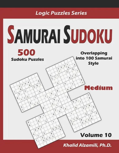Samurai Sudoku: 500 Medium Sudoku Puzzles Overlapping into 100 Samurai Style - Paperback
