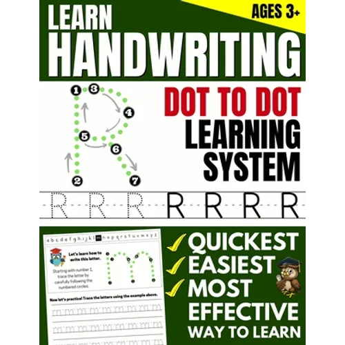 Learn Handwriting: Dot to Dot Practice Print book (Trace Letters Of The Alphabet and Sight Words) - Paperback