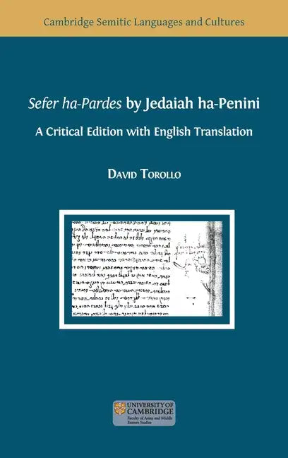Sefer ha-Pardes by Jedaiah ha-Penini - Hardcover