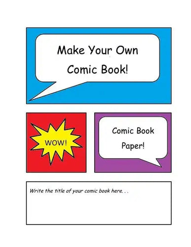 Make Your Own Comic Book: Comic Book Paper - Paperback