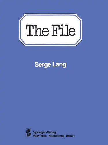 The File: Case Study in Correction (1977-1979) - Paperback